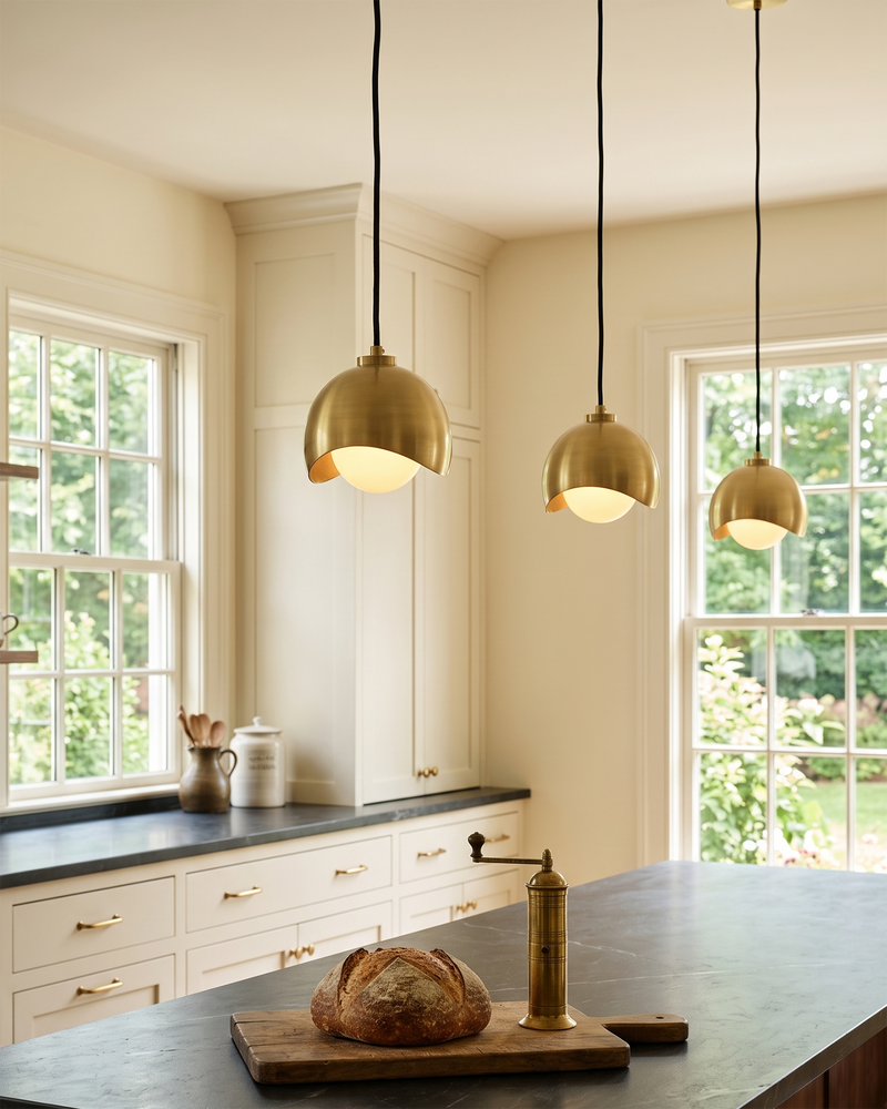 Helmet Brass Pendant Lamp