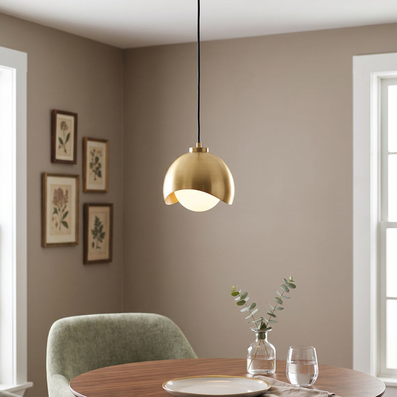 Helmet Brass Pendant Lamp