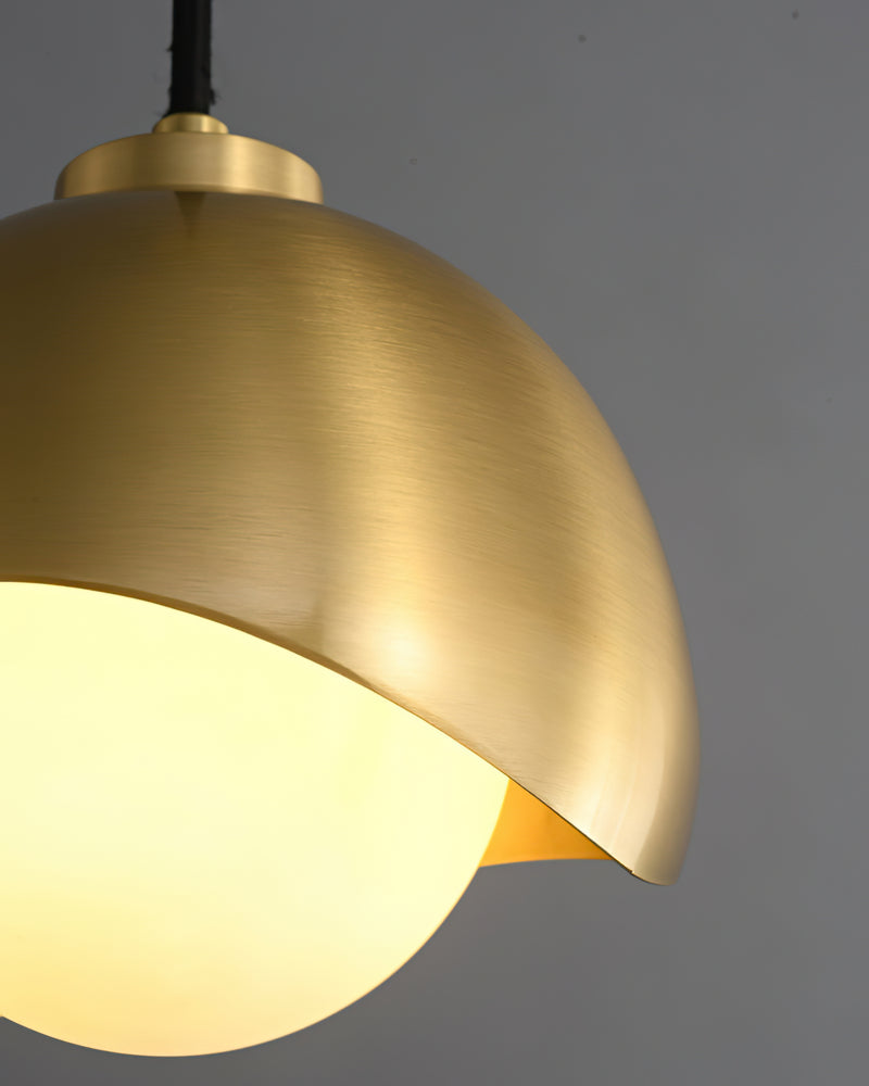 Helmet Brass Pendant Lamp