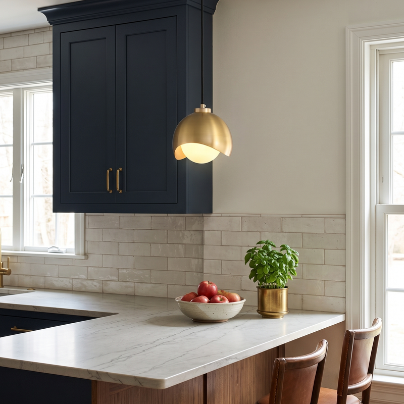 Helmet Brass Pendant Lamp
