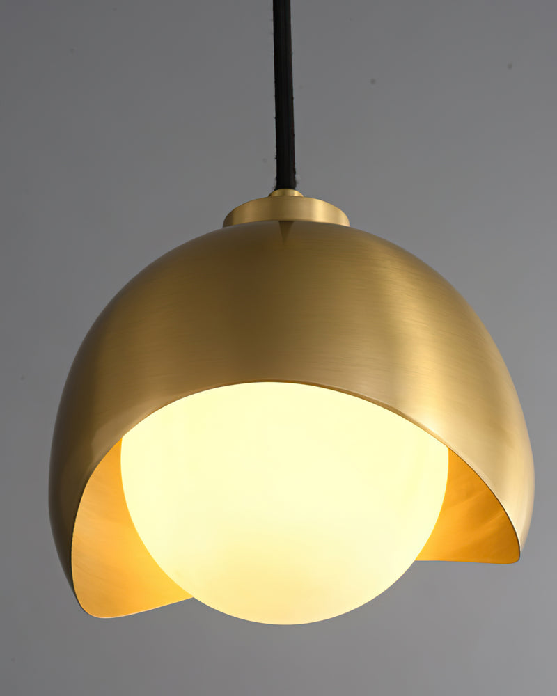 Helmet Brass Pendant Lamp