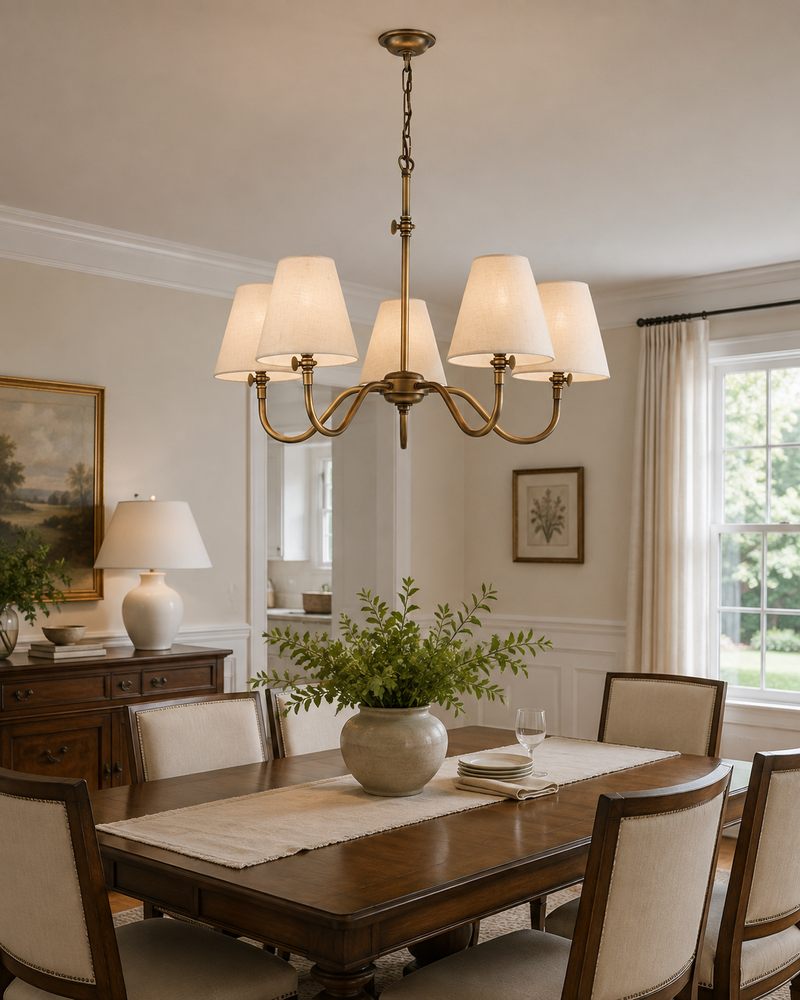 Hicks Brass Chandelier