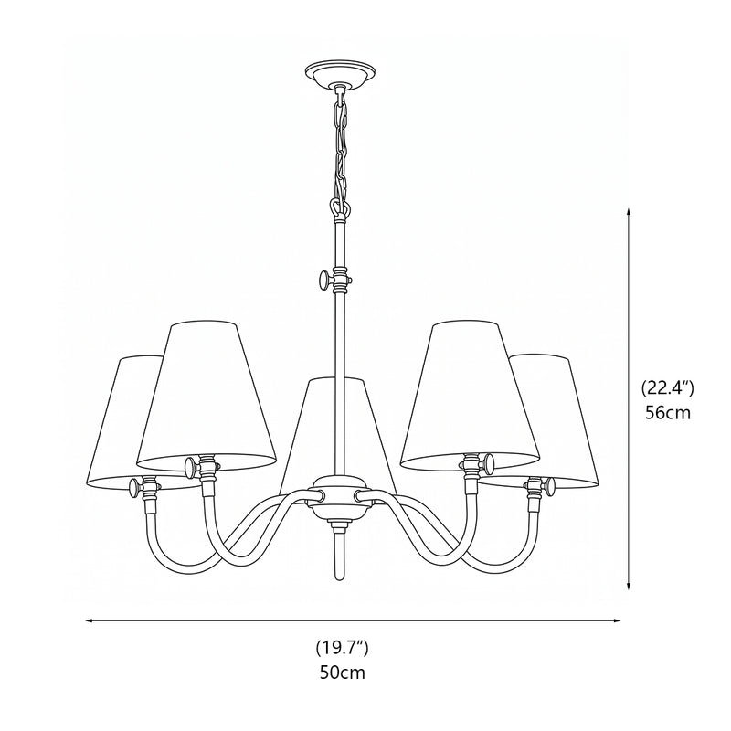 Hicks Brass Chandelier