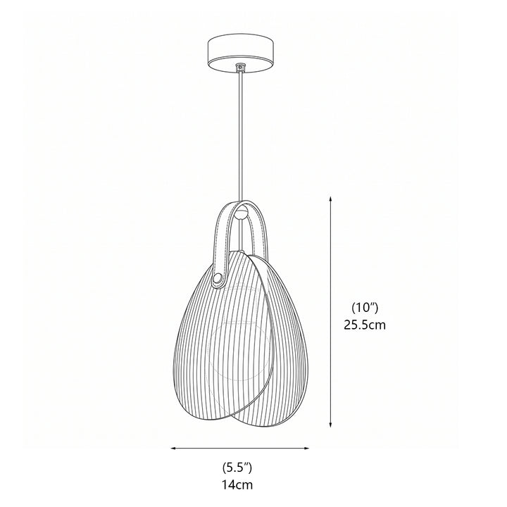 Holden Fluted Glass Pendant Lamp