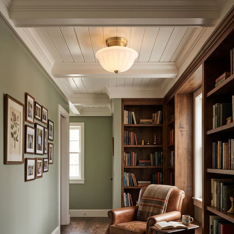 Huntley Glass Semi-Flush Mount