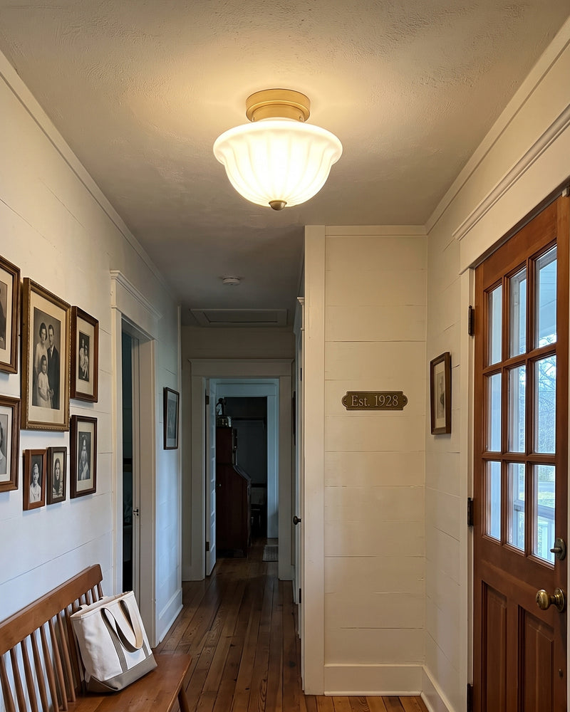 Huntley Glass Semi-Flush Mount