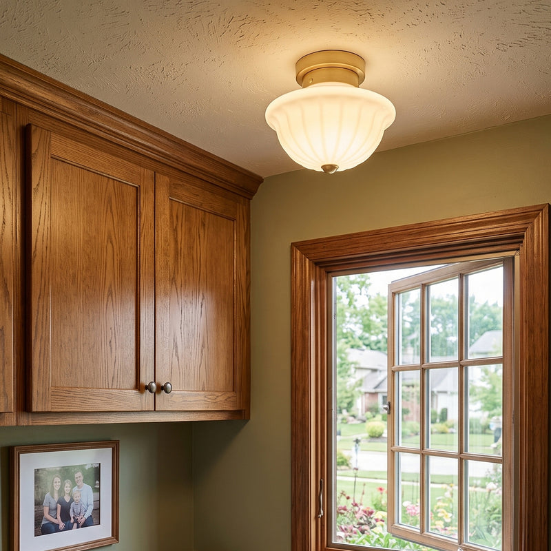 Huntley Glass Semi-Flush Mount