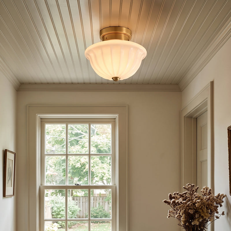 Huntley Glass Semi-Flush Mount