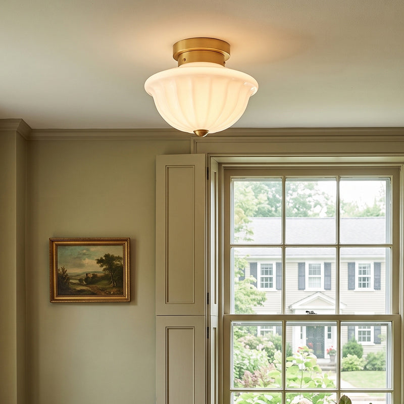 Huntley Glass Semi-Flush Mount