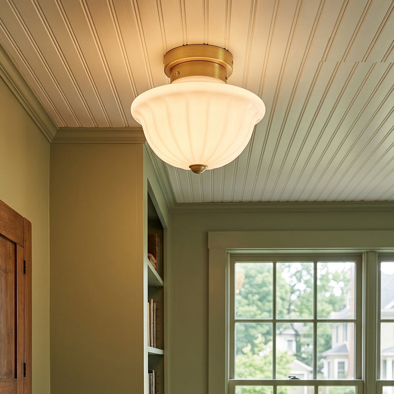 Huntley Glass Semi-Flush Mount
