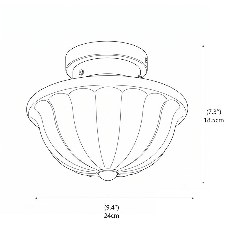 Huntley Glass Semi-Flush Mount