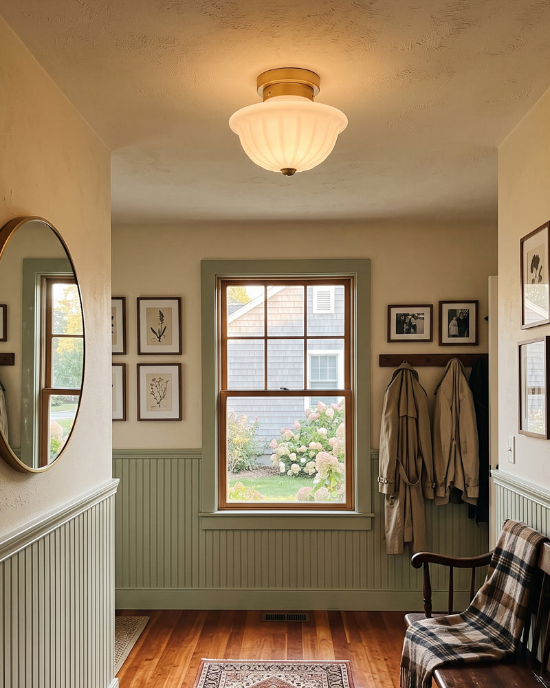Huntley Glass Semi-Flush Mount