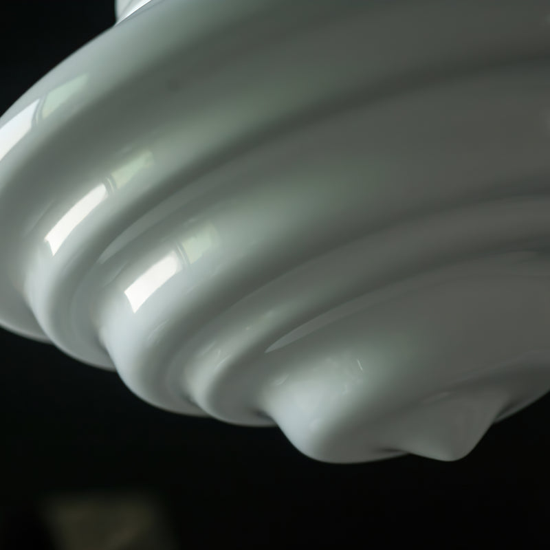 Ingrid Ribbed Opal Pendant Lamp