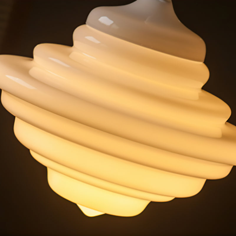 Ingrid Ribbed Opal Pendant Lamp