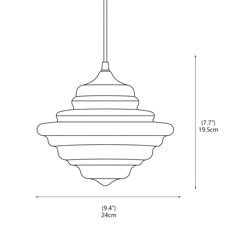 Ingrid Ribbed Opal Pendant Lamp