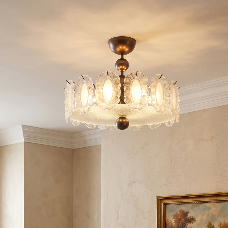 Isadora Glass Semi-Flush Mount