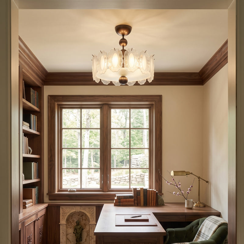 Isadora Glass Semi-Flush Mount