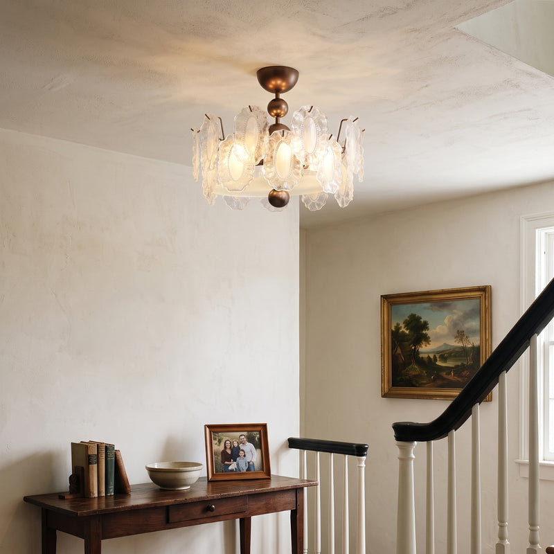 Isadora Glass Semi-Flush Mount