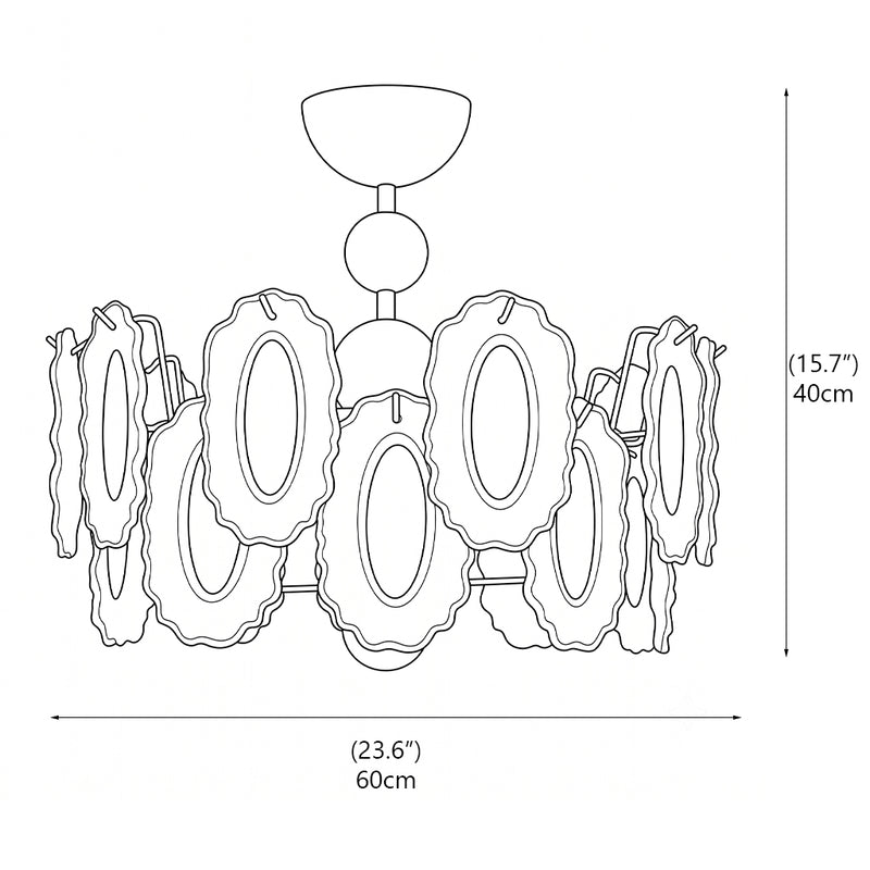 Isadora Glass Semi-Flush Mount