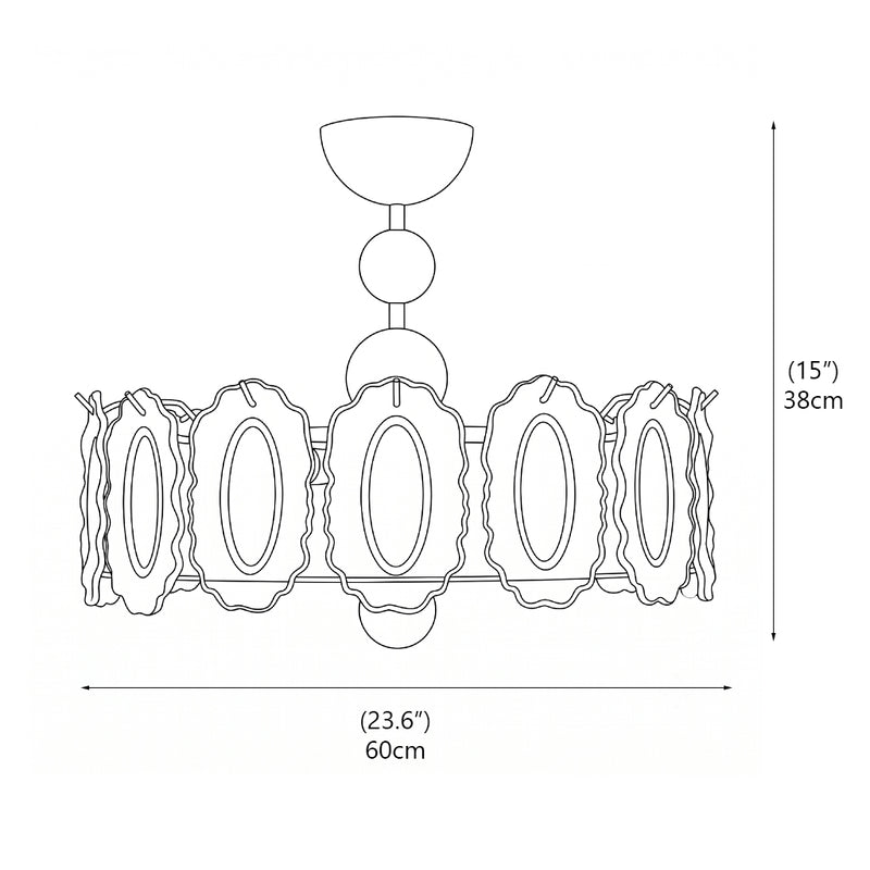 Isadora Glass Semi-Flush Mount
