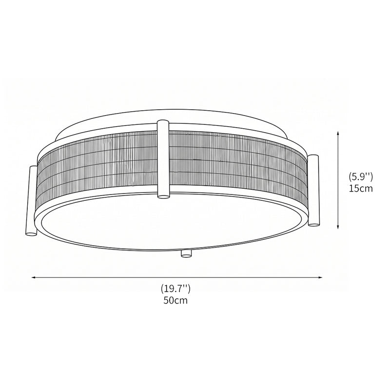 Jasper Bamboo Flush Mount