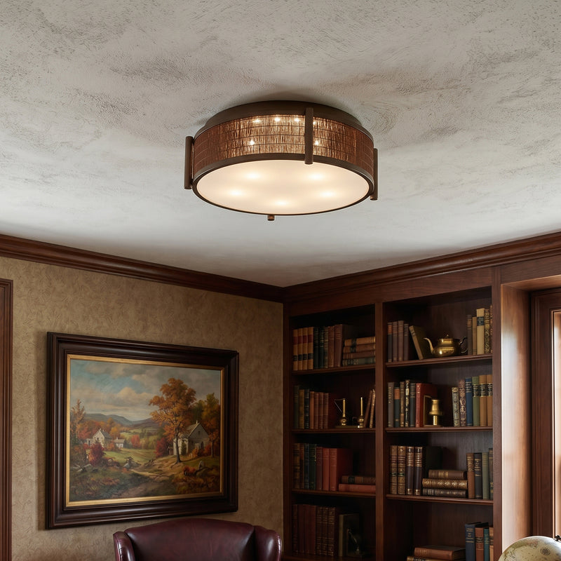 Jasper Bamboo Flush Mount
