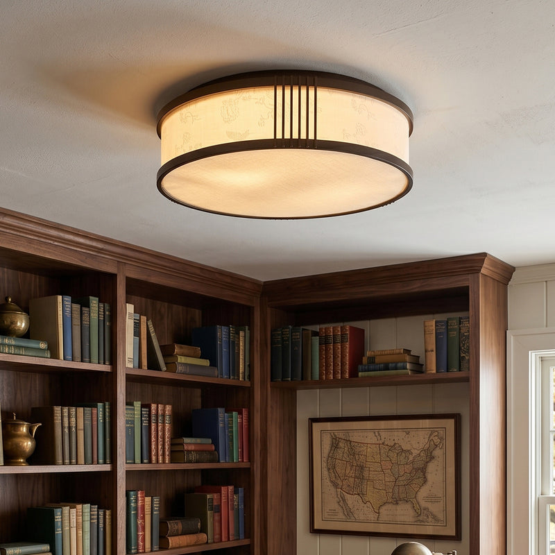 Jasper Bamboo Flush Mount