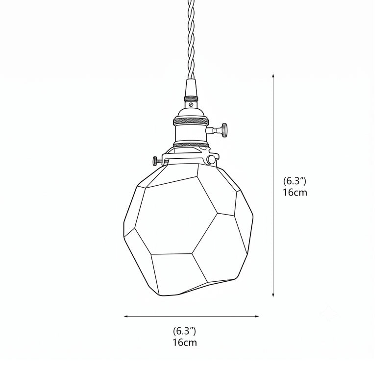Jasper Faceted Pendant Lamp