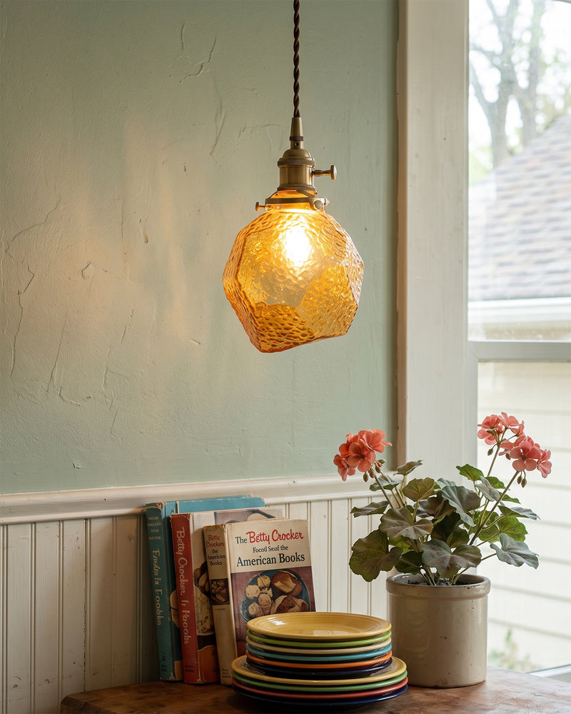 Jasper Faceted Pendant Lamp
