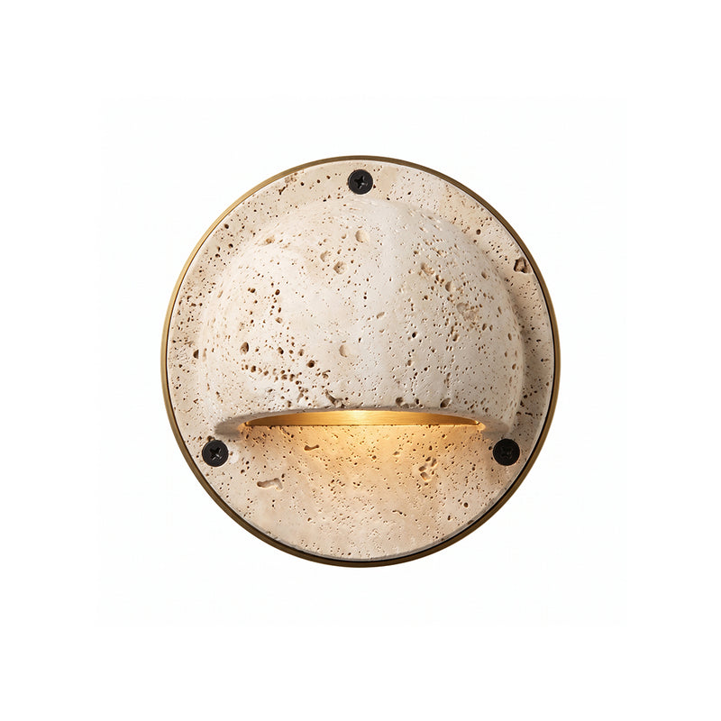 Jasper Travertine Eyelid Wall Sconce