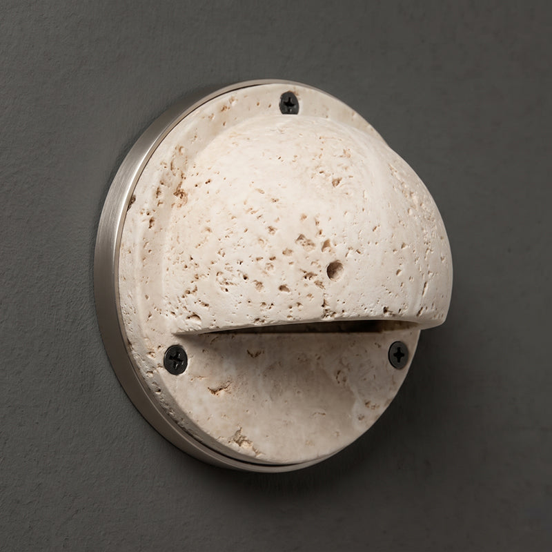 Jasper Travertine Eyelid Wall Sconce