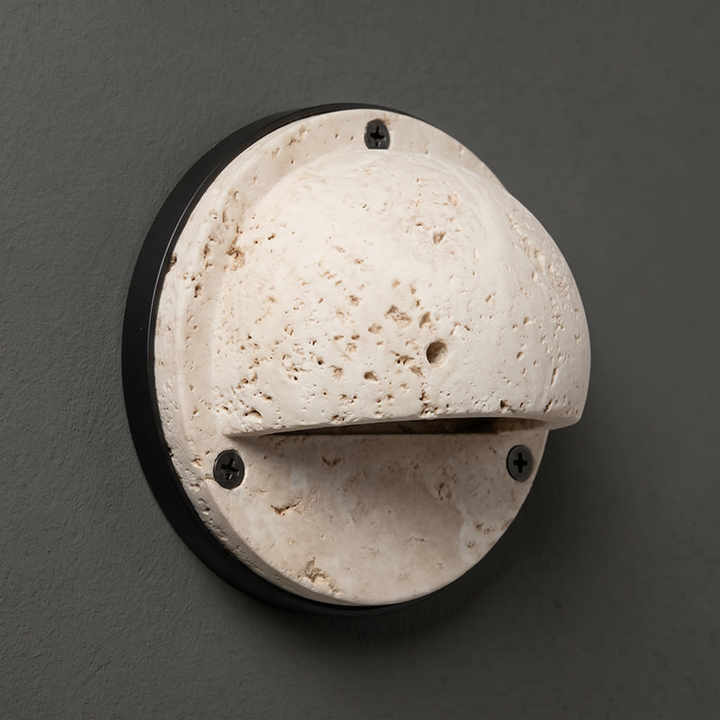 Jasper Travertine Eyelid Wall Sconce
