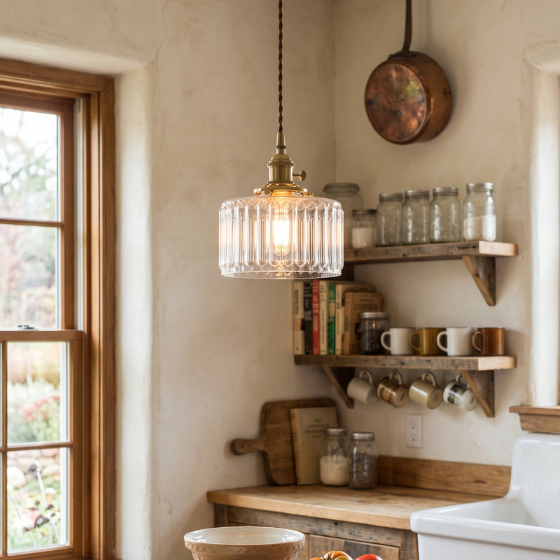 Julian Fluted Glass Pendant Lamp