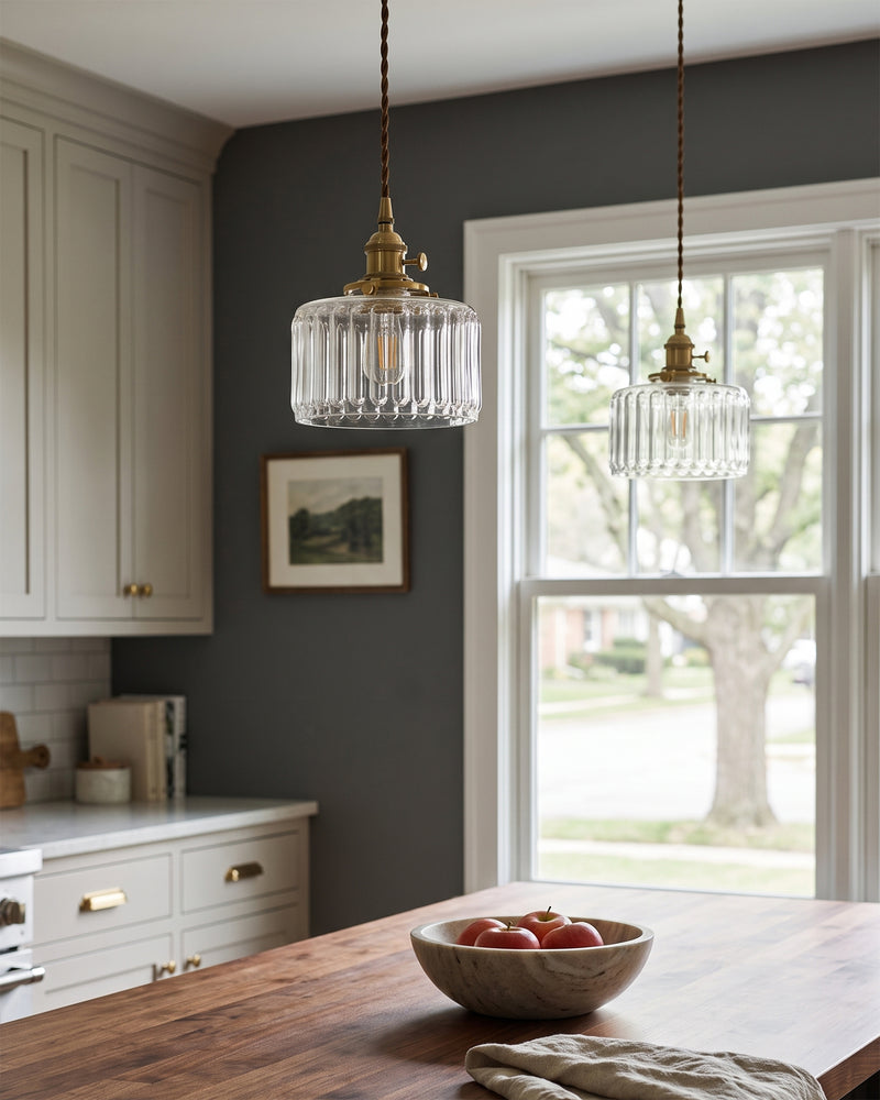 Julian Fluted Glass Pendant Lamp
