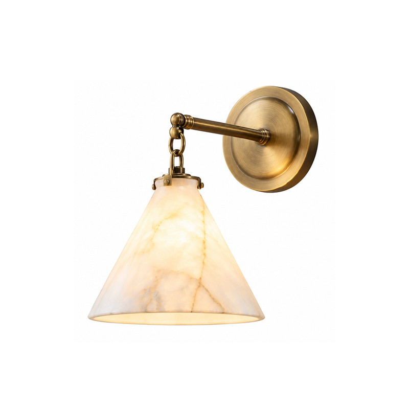 Katie Alabaster Conical Sconce