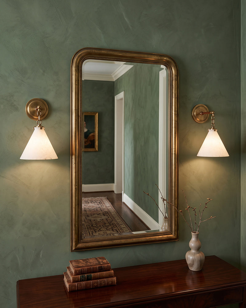 Katie Alabaster Conical Sconce
