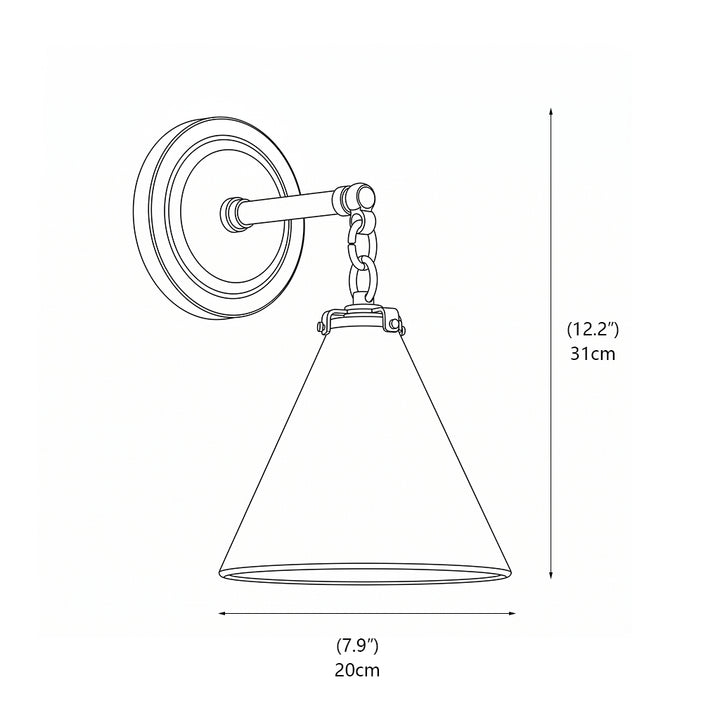 Katie Alabaster Conical Sconce