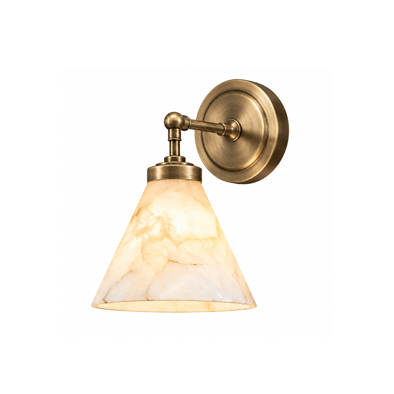 Kearney Alabaster Cone Sconce
