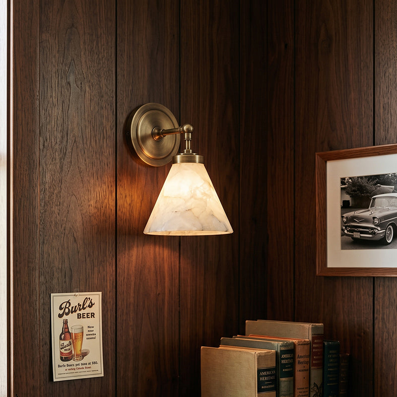 Kearney Alabaster Cone Sconce