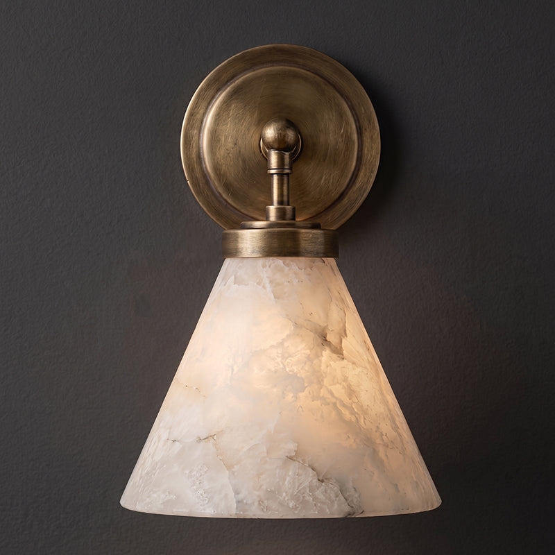 Kearney Alabaster Cone Sconce