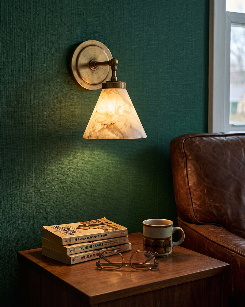 Kearney Alabaster Cone Sconce