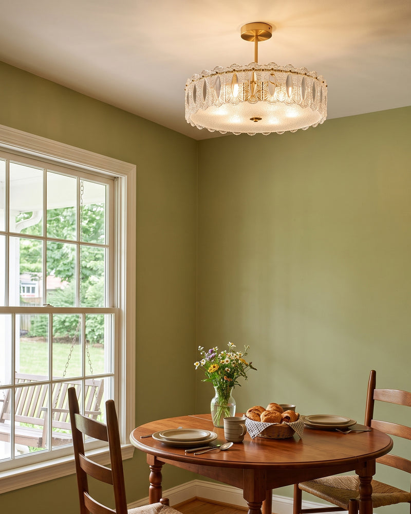 Kede Glass Semi-Flush Mount