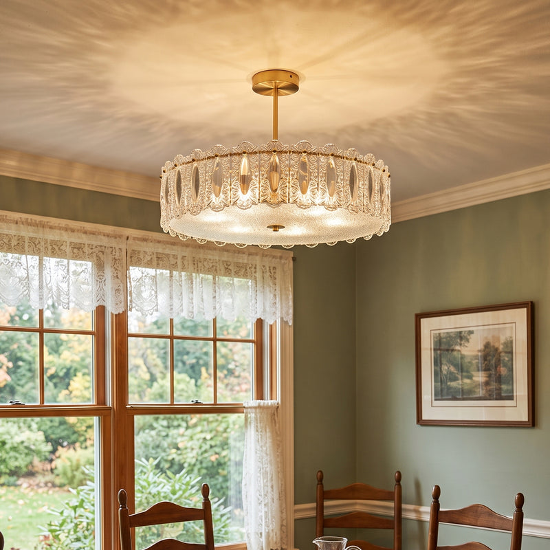 Kede Glass Semi-Flush Mount