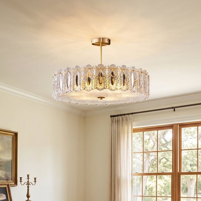 Kede Glass Semi-Flush Mount