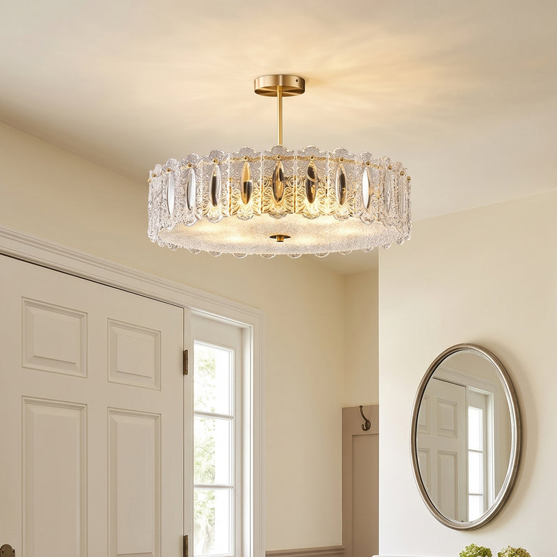 Kede Glass Semi-Flush Mount