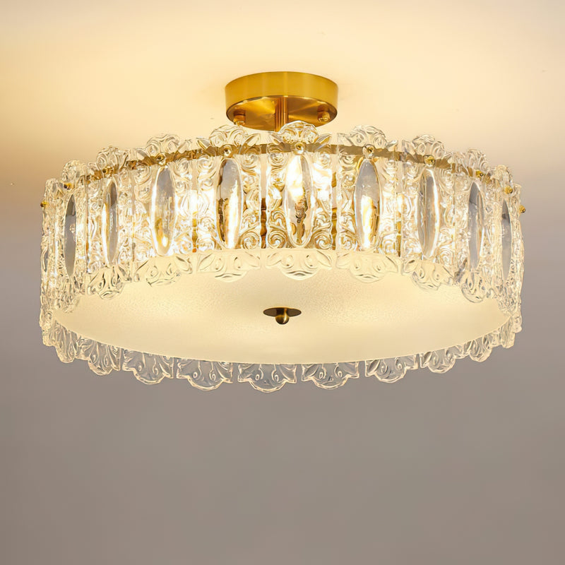 Kede Glass Semi-Flush Mount