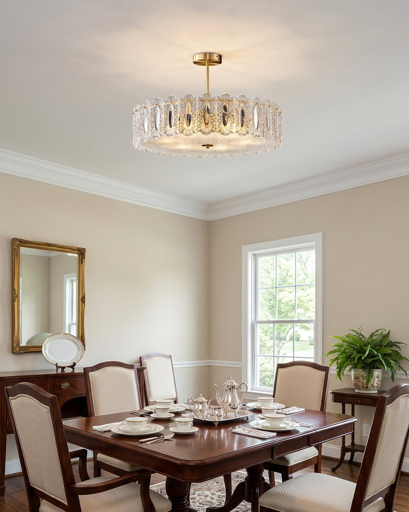Kede Glass Semi-Flush Mount