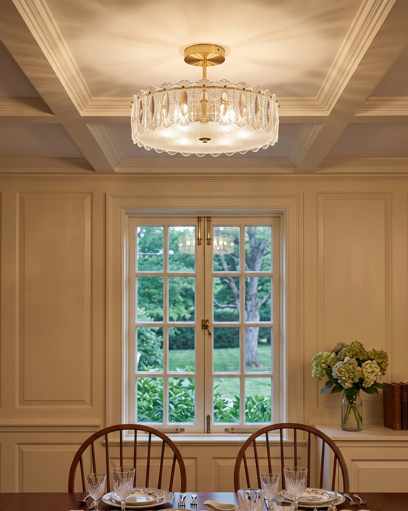Kede Glass Semi-Flush Mount