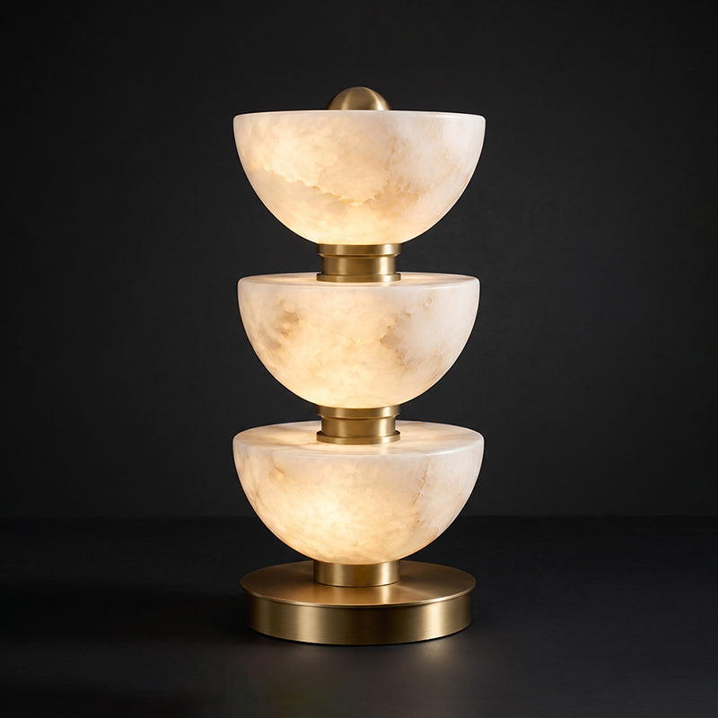 Kingsley Tiered Alabaster Table Lamp