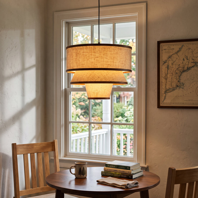 Kingsley Tiered Fabric Chandelier – detail 2
